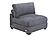 F8993 Fabric Armless Chair Gray by Poundex