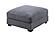 F8997 Fabric Cocktail Ottoman Gray by Poundex