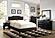 F9331Q Faux Leather Upholstered Queen Bed Black/Espresso by Poundex