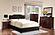 F9331Q Faux Leather Upholstered Queen Bed Black/Espresso by Poundex