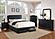 F9334Q Faux Leather Upholstered Queen Bed Black by Poundex