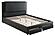 F9334Q Faux Leather Upholstered Queen Bed Black by Poundex