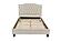 F9350Q Faux Leather Upholstered Queen Bed White/Espresso by Poundex