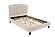 F9350Q Faux Leather Upholstered Queen Bed White/Espresso by Poundex