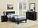 F9415T Faux Leather Upholstered Twin Bed Black/Espresso by Poundex