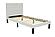 F9416T Faux Leather Upholstered Twin Bed White/Espresso by Poundex