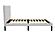 F9416T Faux Leather Upholstered Twin Bed White/Espresso by Poundex