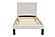 F9416T Faux Leather Upholstered Twin Bed White/Espresso by Poundex