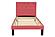 F9417T Faux Leather Upholstered Twin Bed Pink/Espresso by Poundex