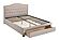 F9529F Fabric Upholstered Full Bed w/Drawer Light Brown/Black by Poundex