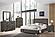 F9578EK Wood Eastern King Bed Foil Gray by Poundex