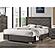 F9578EK Wood Eastern King Bed Foil Gray by Poundex