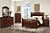 F9584EK Wood Eastern King Bed Dark Cherry by Poundex