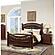 F9585EK Wood Eastern King Bed Dark Cherry by Poundex