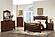 F9585Q Wood Queen Bed Dark Cherry by Poundex