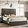 F9595CK Wood California King Bed Foil Gray by Poundex