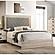 F9596Q Wood Queen Bed Foil Beige by Poundex