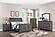 F9615CK Wood California King Bed Antique Gray Oak by Poundex
