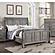 F9615CK Wood California King Bed Antique Gray Oak by Poundex