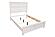 F9626Q Wood Queen Bed White by Poundex