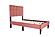 F9636T Fabric Upholstered Twin Bed Pink by Poundex