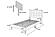 F9636T Fabric Upholstered Twin Bed Pink by Poundex