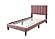 F9639T Fabric Upholstered Twin Bed Pink by Poundex