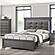 F9641EK Wood Eastern King Bed Gray/Dark Gray by Poundex
