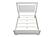 F9643EK Wood Eastern King Bed Ivory by Poundex