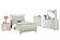 F9643EK Wood Eastern King Bed Ivory by Poundex