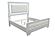 F9643Q Wood Queen Bed Ivory by Poundex