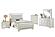F9643Q Wood Queen Bed Ivory by Poundex