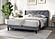F9648F Velvet Upholstered Full Bed Gray by Poundex