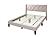 F9649Q Velvet Upholstered Queen Bed Light Pink by Poundex