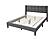 F9651F Fabric Upholstered Full Bed Gray by Poundex