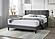 F9651F Fabric Upholstered Full Bed Gray by Poundex