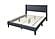F9652F Fabric Upholstered Full Bed Charcoal by Poundex