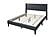 F9652Q Fabric Upholstered Queen Bed Charcoal by Poundex