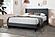 F9652Q Fabric Upholstered Queen Bed Charcoal by Poundex