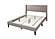 F9653F Fabric Upholstered Full Bed Light Brown by Poundex