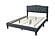F9654F Fabric Upholstered Full Bed Charcoal by Poundex