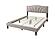 F9655F Fabric Upholstered Full Bed Light Brown by Poundex