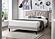F9655F Fabric Upholstered Full Bed Light Brown by Poundex