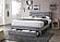 F9657F Fabric Upholstered Full Bed Gray by Poundex