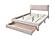 F9659F Fabric Upholstered Full Bed Light Pink by Poundex