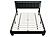 F9660F Fabric Upholstered Full Bed Charcoal by Poundex