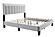 F9661F Fabric Upholstered Full Bed Light Gray by Poundex