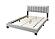 F9661F Fabric Upholstered Full Bed Light Gray by Poundex