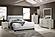 F9661F Fabric Upholstered Full Bed Light Gray by Poundex