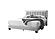 F9661F Fabric Upholstered Full Bed Light Gray by Poundex